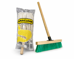 Mop 200g + Budget Broom (Wooden)